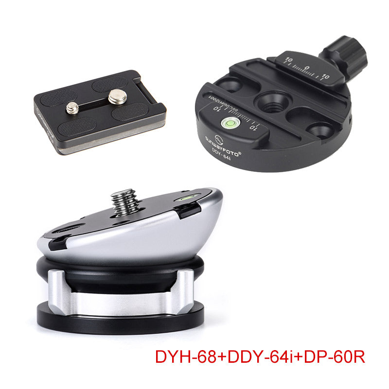DYH-68B 68mm Leveling Base Tripod Heads Load 22lb.(10kgs) +/-15° Tilt