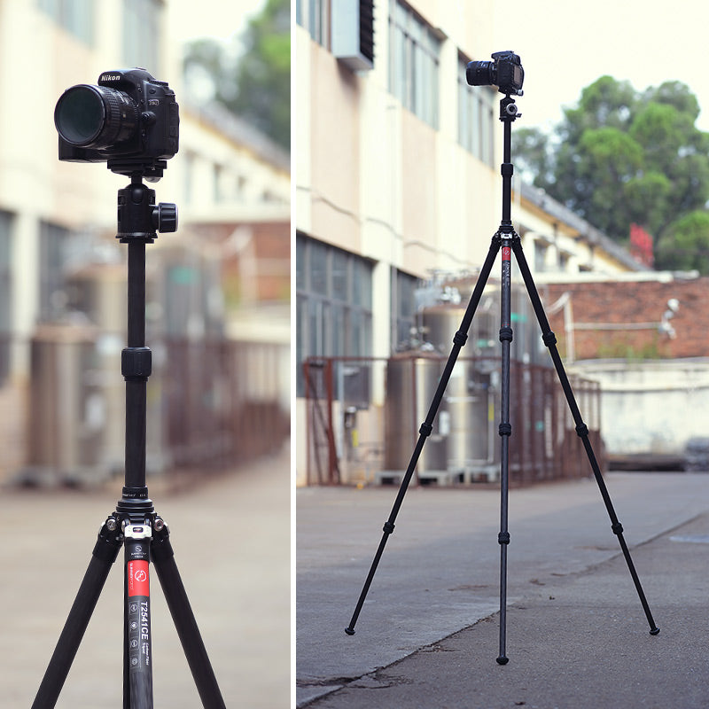 ET-01/ET-02 24mm,Carbon Fiber Tripod Center Column ,Monopod Extender Rod,2 Section Extension Pole for DSLR with 1/4'' and 3/8'' Screw