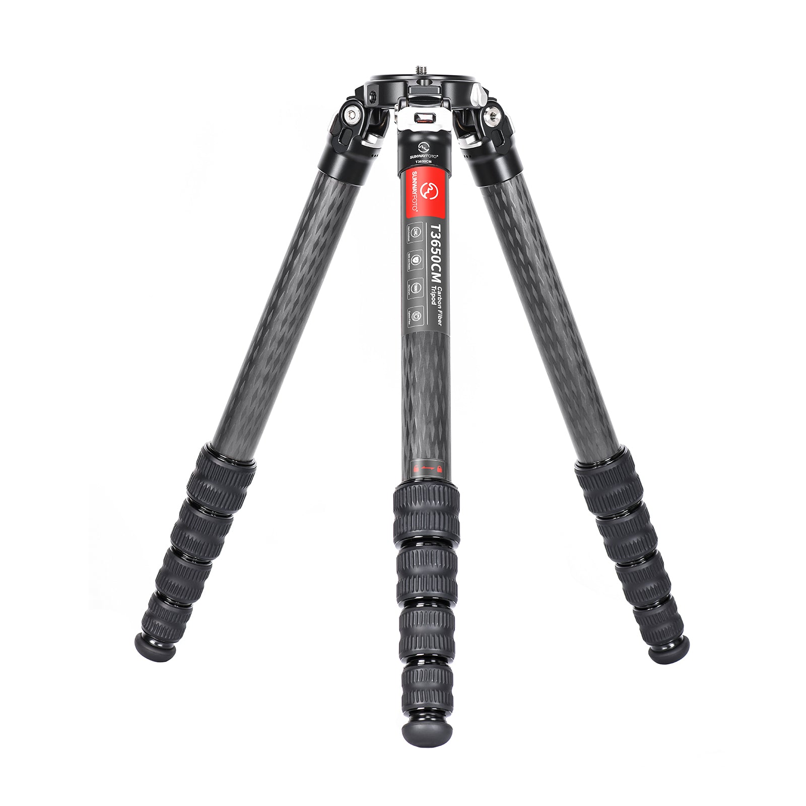 T3650CM Master Series Carbon Fiber Tripod, 5 Leg Sections, Top Tube Diameter 36mm
