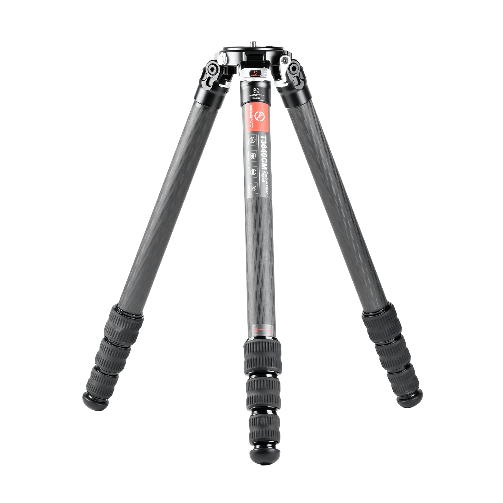 T3640CM Master Series Carbon Fiber Tripod, 4 Leg Sections, Top Tube Diameter 36mm