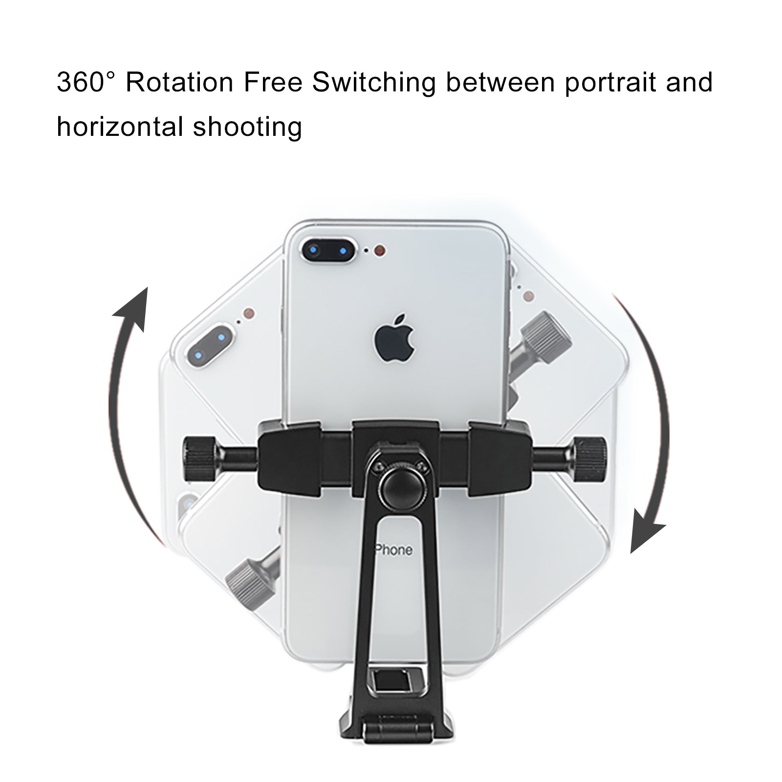 CPC-01 Cell Phone Tripod Mount,Smartphone Tripod Mount Adapter Aluminum, 360° Cell Phone Stand Holder Clamp for iPhone 14 13 12 11 Max Pro Plus