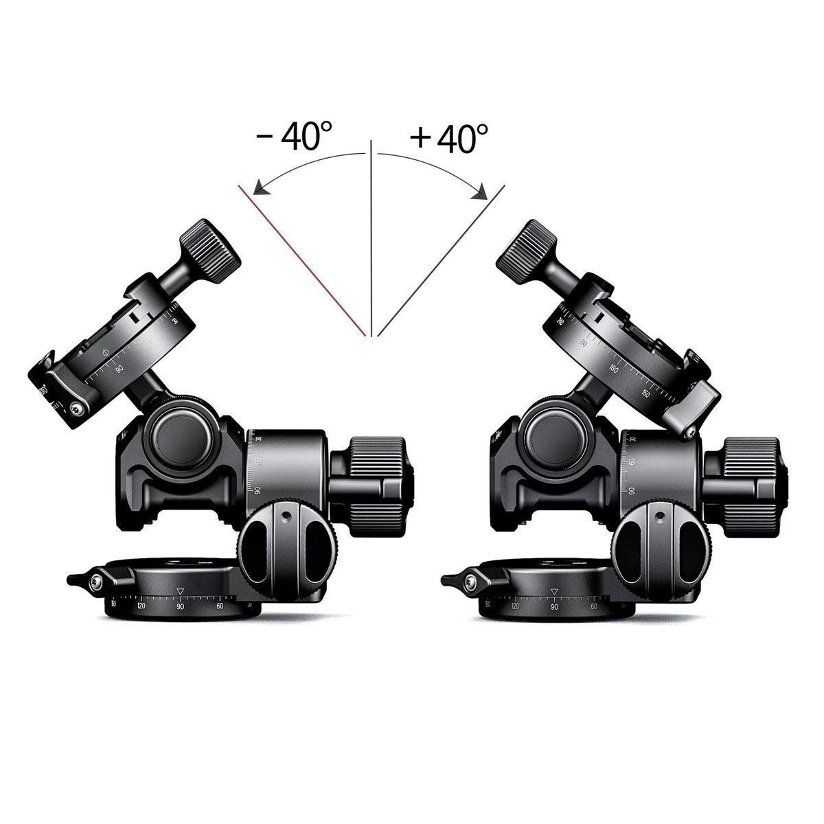 GH-PRO II 3-Way Geared Tripod Head