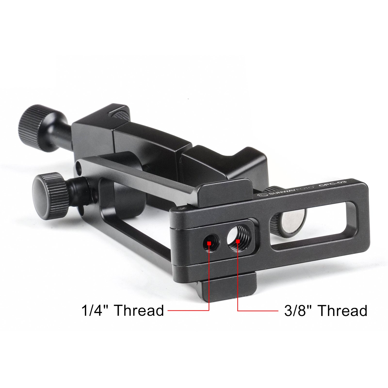 CPC-01 Cell Phone Tripod Mount,Smartphone Tripod Mount Adapter Aluminum, 360° Cell Phone Stand Holder Clamp for iPhone 14 13 12 11 Max Pro Plus