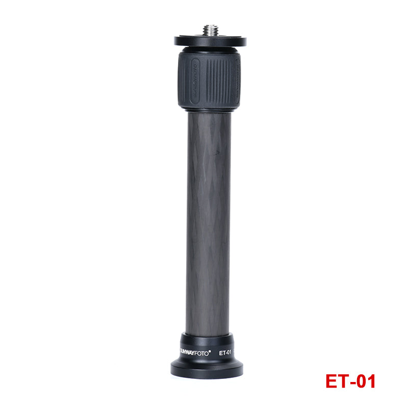 ET-01/ET-02 24mm,Carbon Fiber Tripod Center Column ,Monopod Extender Rod,2 Section Extension Pole for DSLR with 1/4'' and 3/8'' Screw