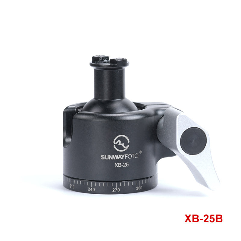 XB-25 25mm Tripod Ball Head, 360 Degree Rotating Panoramic Ballhead with 1/4 inch Quick Release Plate and for DSLR Load 11lbs