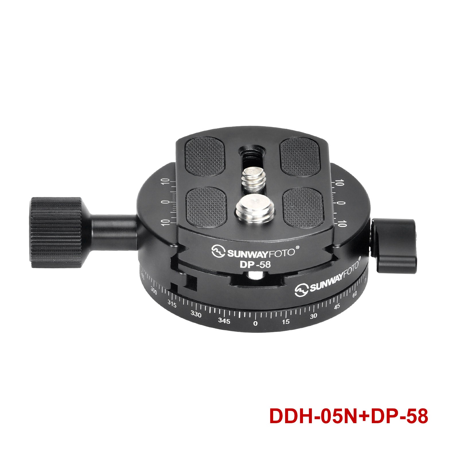 DDH-05 58mm Round Screw-Knob Panning Clamp, Arca Swiss Panoramic Clamp,UNC3/8"Screw Hole