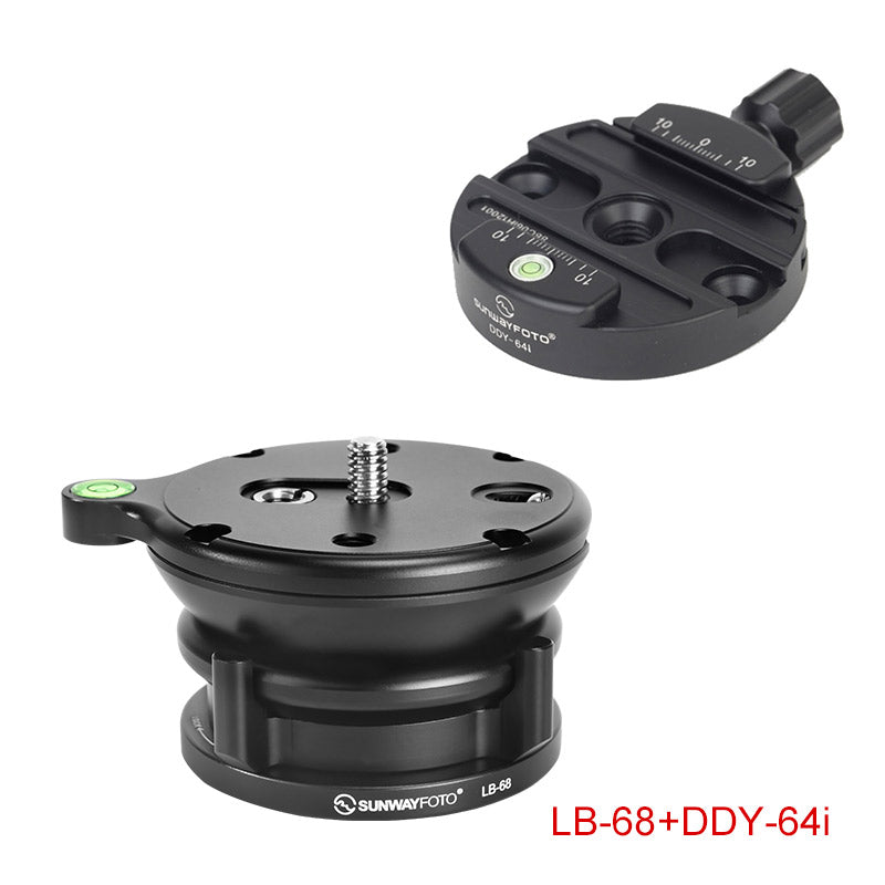LB-68 68mm Leveling Base Head for Tripod 22lbs/10kgs Load Capacity
