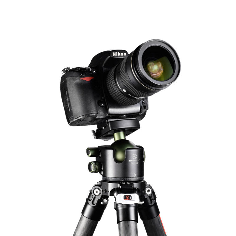 TH-55G Tripod Head 55mm Low Profile Ball Head Mount with Lever Clamp and QR Quick Release Plate for DSRL Camera,Load 77lb(35kg)