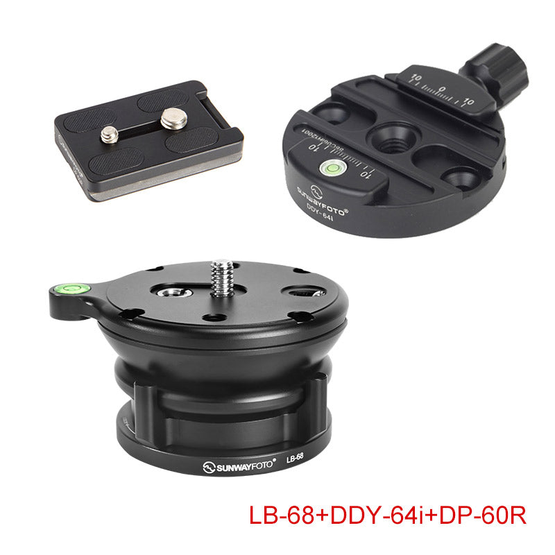 LB-68 68mm Leveling Base Head for Tripod 22lbs/10kgs Load Capacity