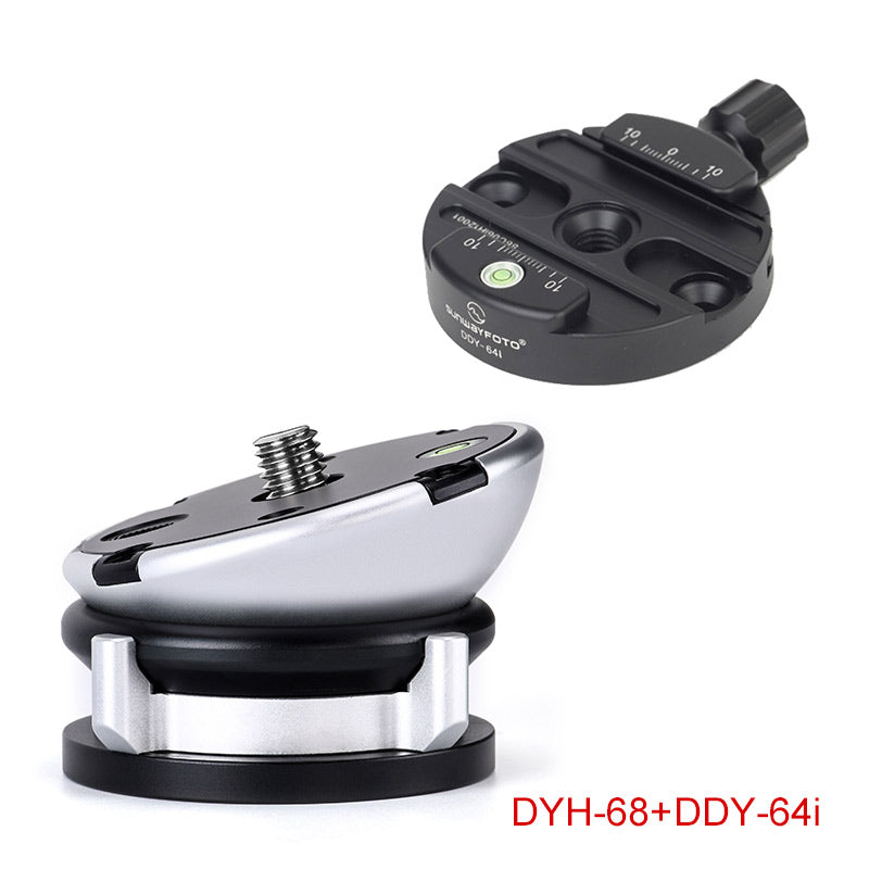 DYH-68B 68mm Leveling Base Tripod Heads Load 22lb.(10kgs) +/-15° Tilt