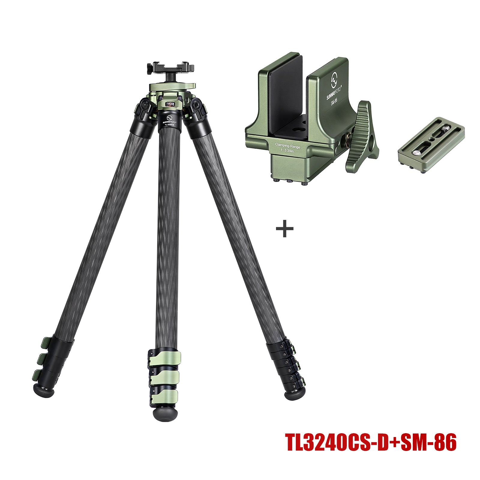 TL3240CS-D Hunting Tripod for Shooting Rifle Stand Carbon Fiber
