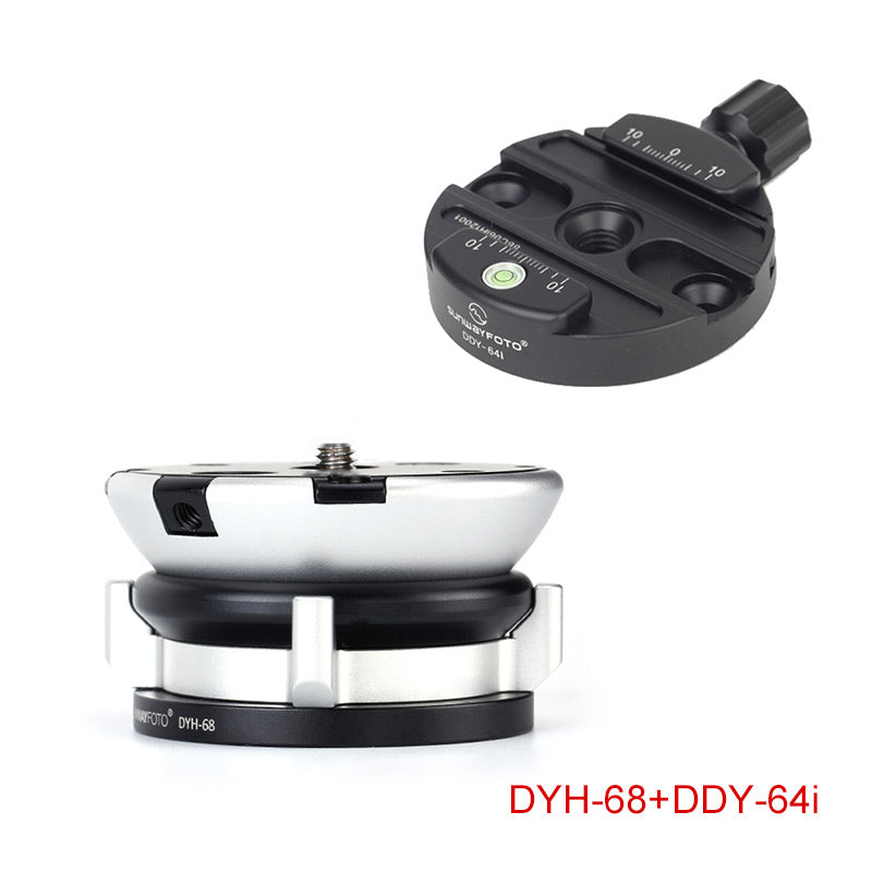 DYH-68  68mm Leveling Base Tripod Heads Load 22lb.(10kgs) +/-15° Tilt