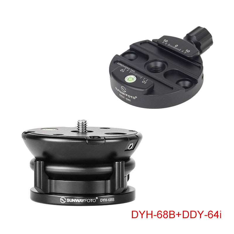 DYH-68  68mm Leveling Base Tripod Heads Load 22lb.(10kgs) +/-15° Tilt