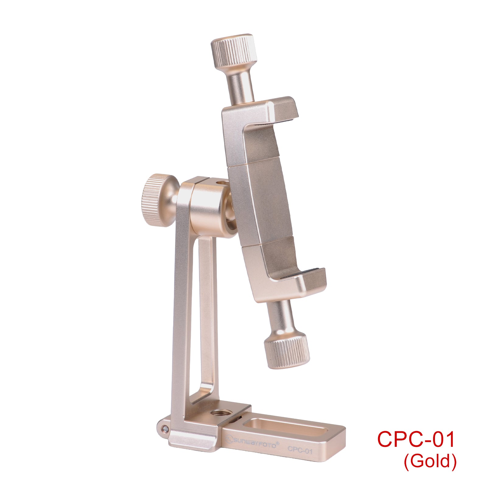 CPC-01 Cell Phone Tripod Mount,Smartphone Tripod Mount Adapter Aluminum, 360° Cell Phone Stand Holder Clamp for iPhone 17 16 15 14 13 12 11 Max Pro Plus