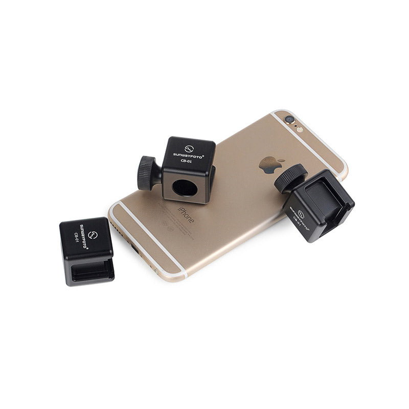 SUNWAYFOTO CB-01 Cold shoe adapter is compatible with external auxiliary light or microphone for a better shooting effect.