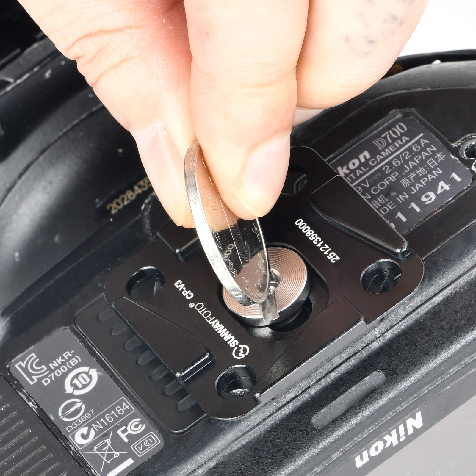 SUNWAYFOTO CP-V3 39mm Arca Swiss Camera Clip QR Plate Compatible with PD Clip V3