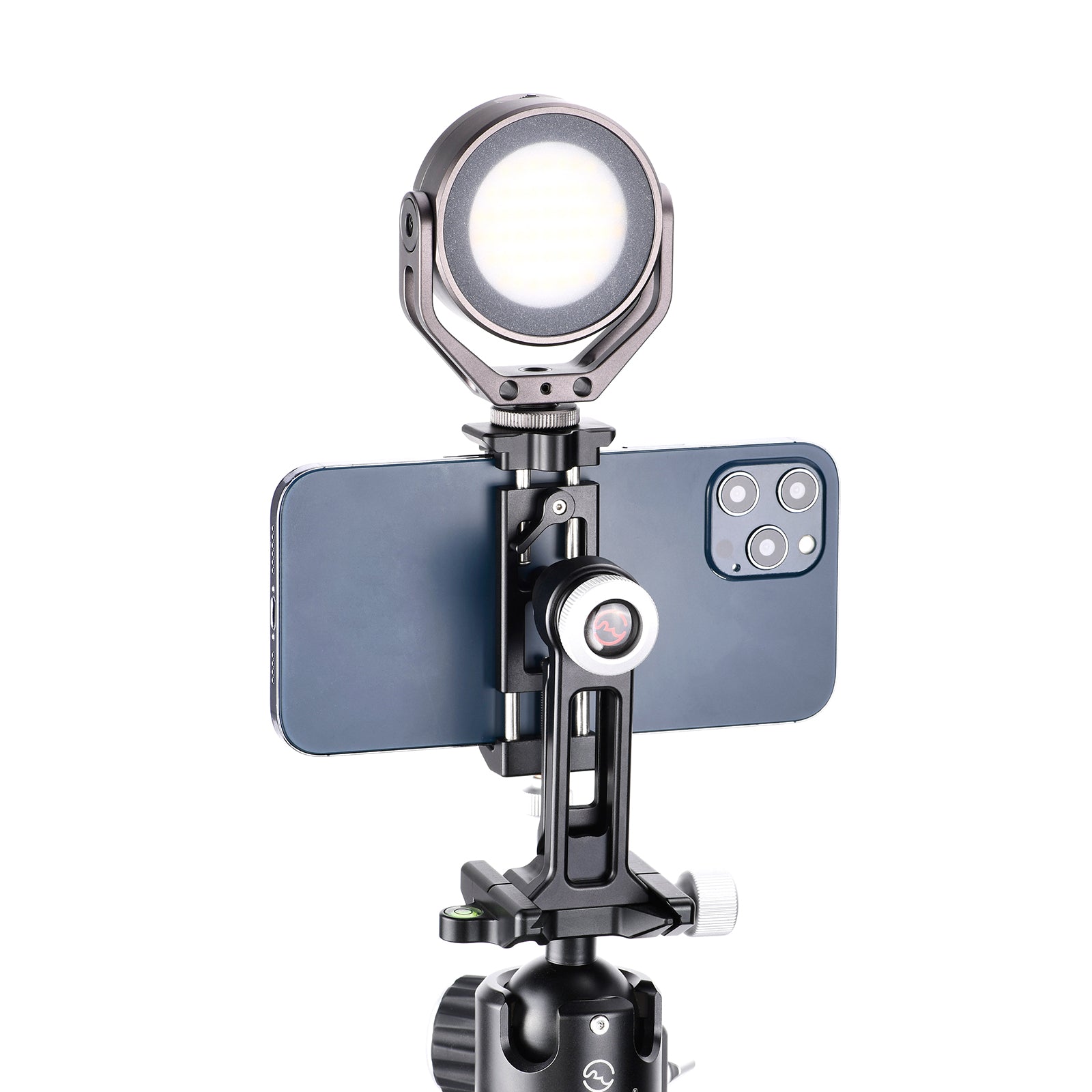 CPC-06 Cell Phone Clamp Tridpod Stand Smartphone Clamp Adapter with Cold Shoe Mount 1/4 Thread Arca Swiss