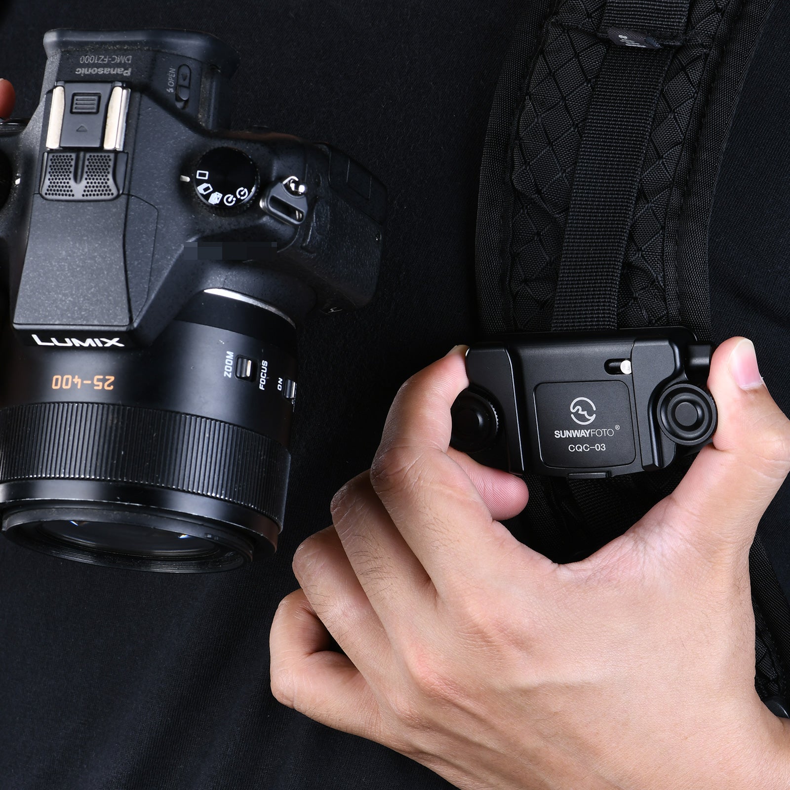 Sunwayfoto CQC-03 Camera Capture Clip System with Arca Swiss Plate with 1/4" Screws