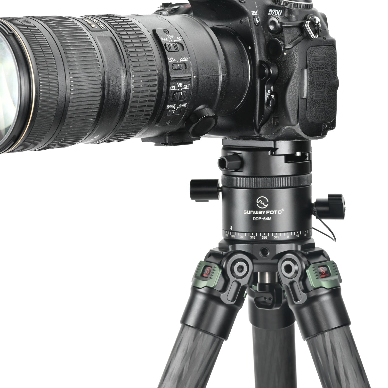 SUNWAYFOTO DLC-64P 64mm Arca Swiss and Picatinny Discal Lever Clamp for 68/75/90mm Leveling Base