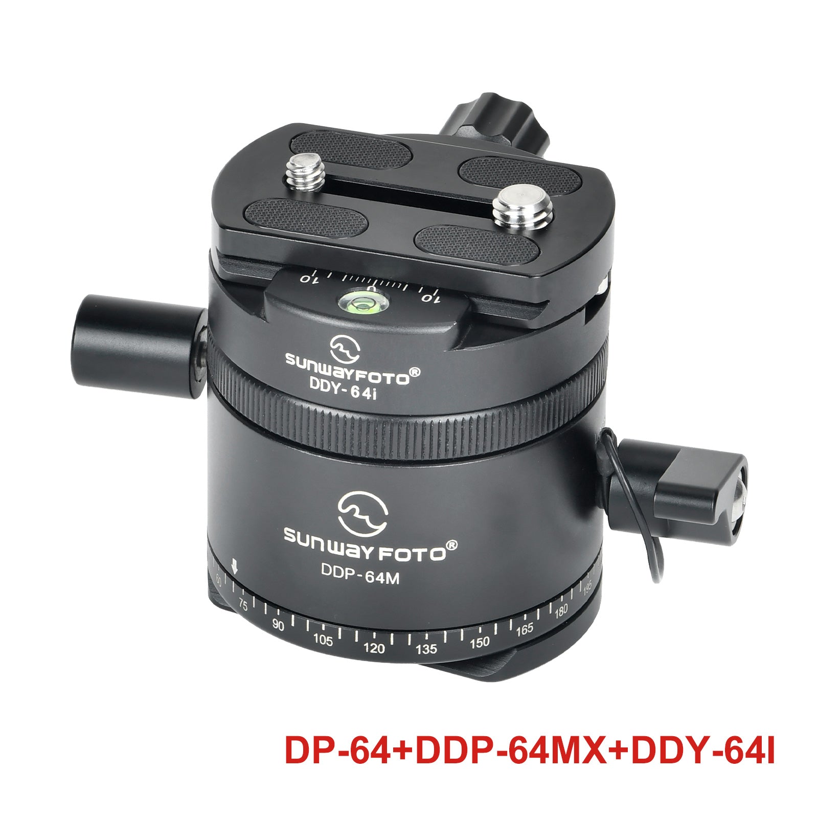 SUNWAYFOTO DP-64 64mm Arca Swiss Plate for 64mm Discal Clamp, with 1/4-20 & 3/8-16 Screws