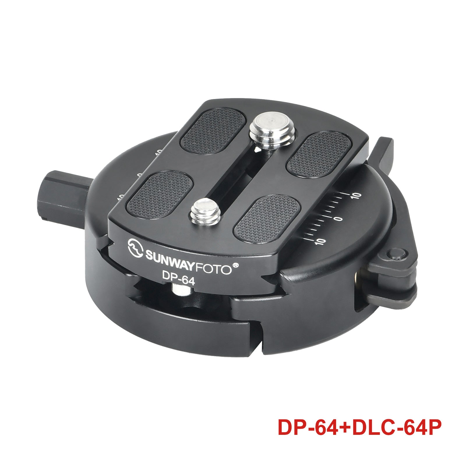 SUNWAYFOTO DP-64 64mm Arca Swiss Plate for 64mm Discal Clamp, with 1/4-20 & 3/8-16 Screws
