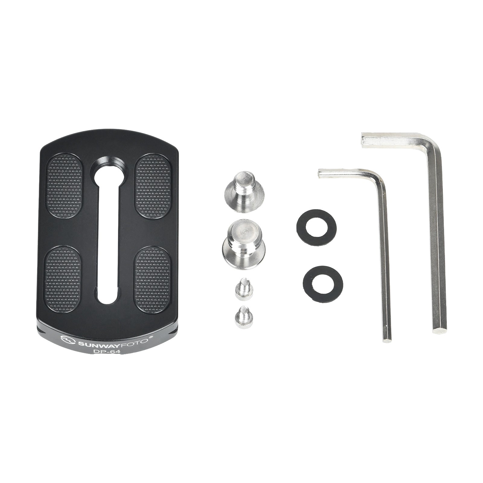 SUNWAYFOTO DP-64 64mm Arca Swiss Plate for 64mm Discal Clamp, with 1/4-20 & 3/8-16 Screws