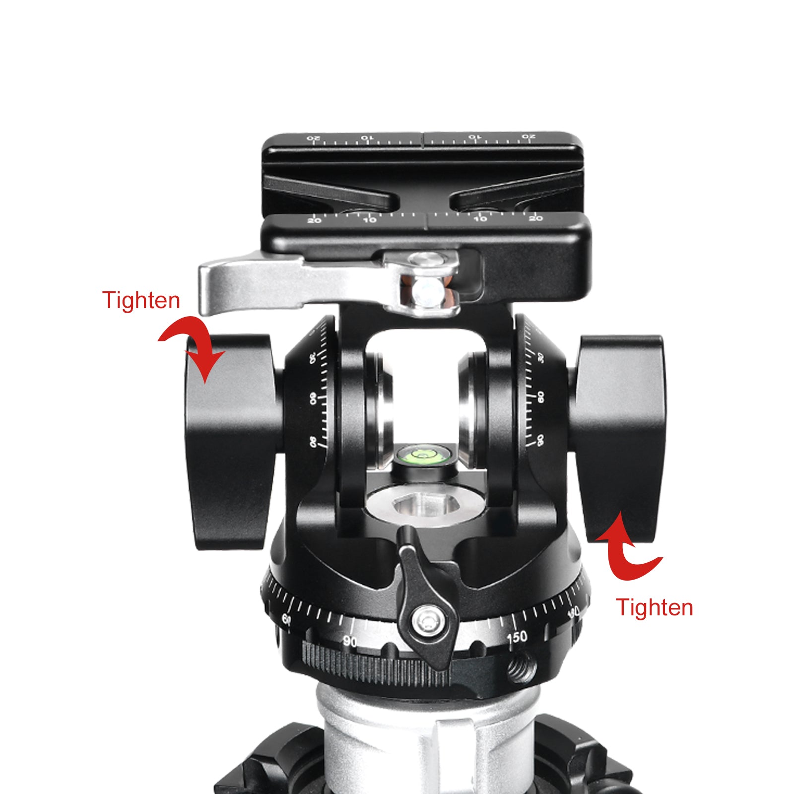 DT-03 Tilt Head with Lever-Release Clamp and Arca Swiss Quick Release Plate DP-60R,2-Way Monopod Head Load 33lb.(15Kgs)