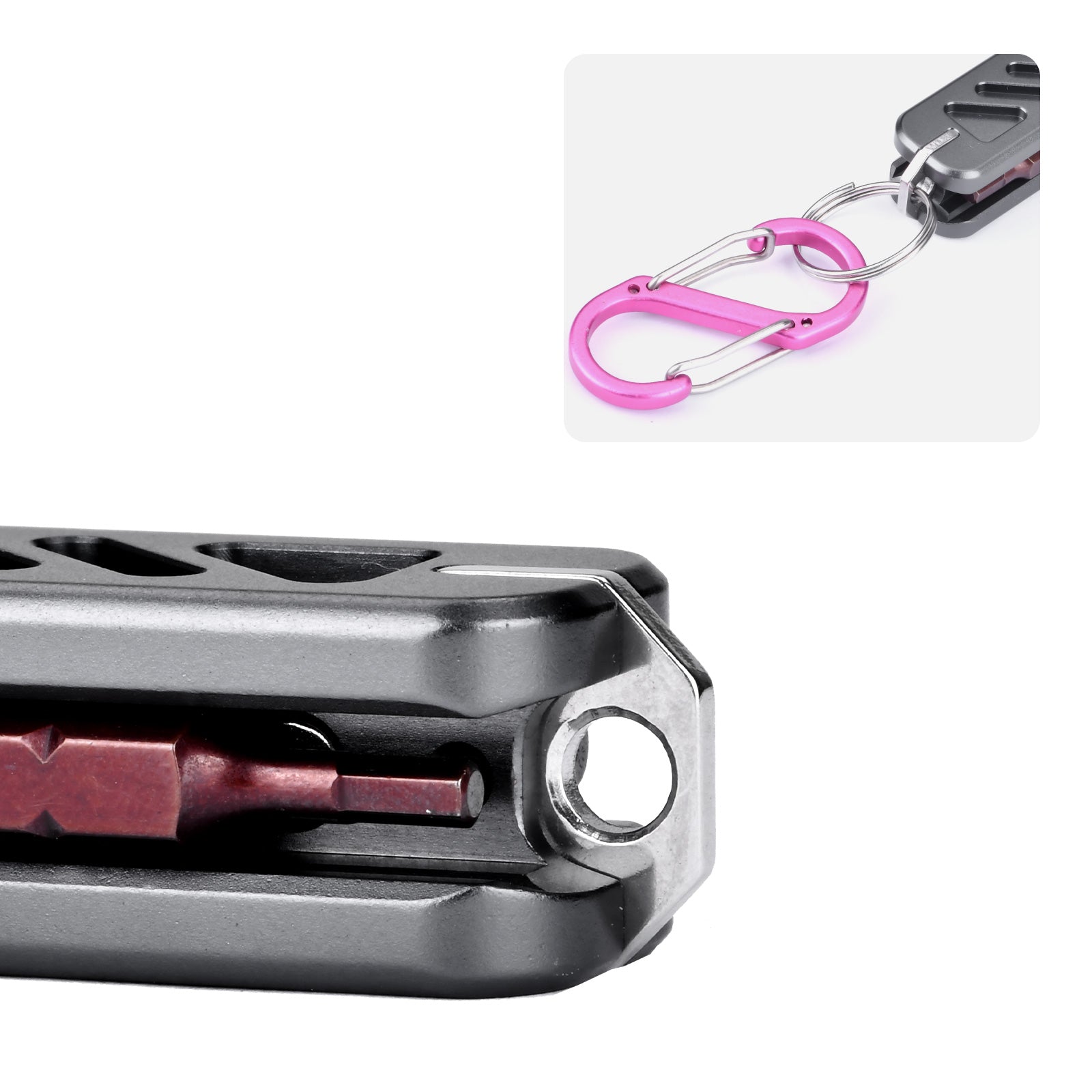 SUNWAYFOTO DW-02PROII Folding Tool Set with Hex Key Wrenches Stainless Steel 2.5/3/4/5mm, Phillips and Flat Head, Photography EDC Multitool Keychain Screwdriver