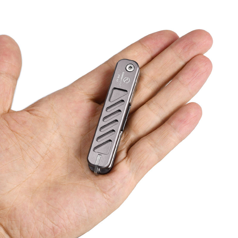 SUNWAYFOTO DW-02+ Folding Tool Set with Hex Key Wrenches Stainless Steel 2.5/3/4/5mm, Phillips and Flat Head, Edc Multitool Keychain Screwdriver