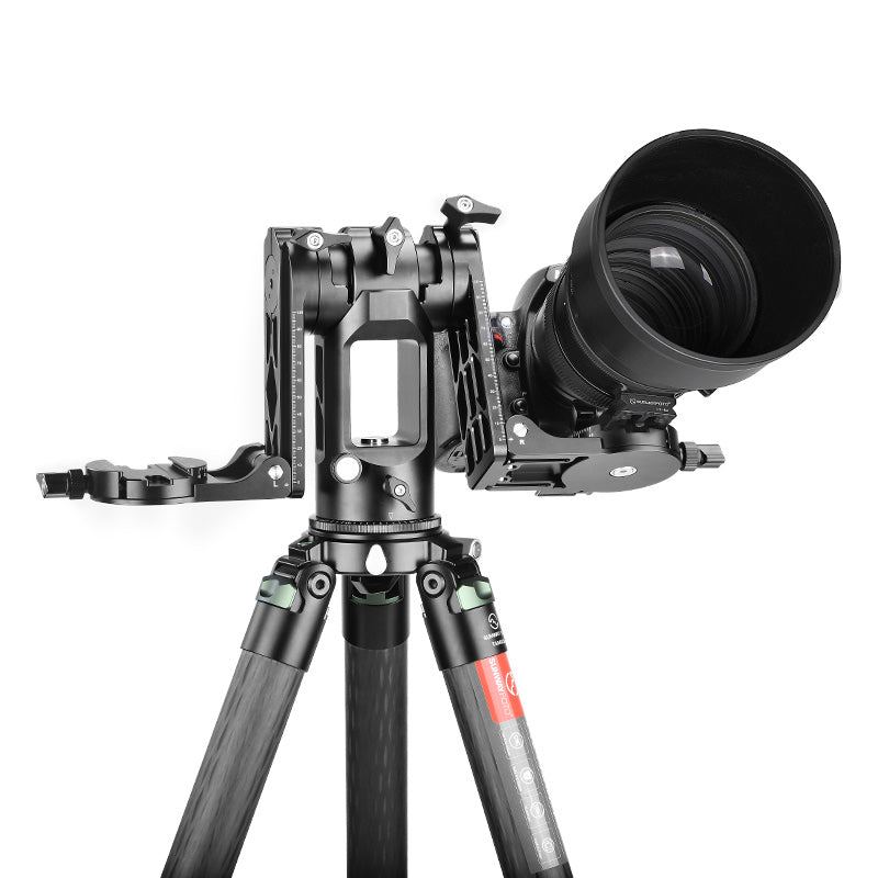 SUNWAYFOTO GH-03II Dual-camera Gimbal Head Tripod Head Dedicated for Wildlife Photography and Sports Shooting, Load 66lbs(30 kg)