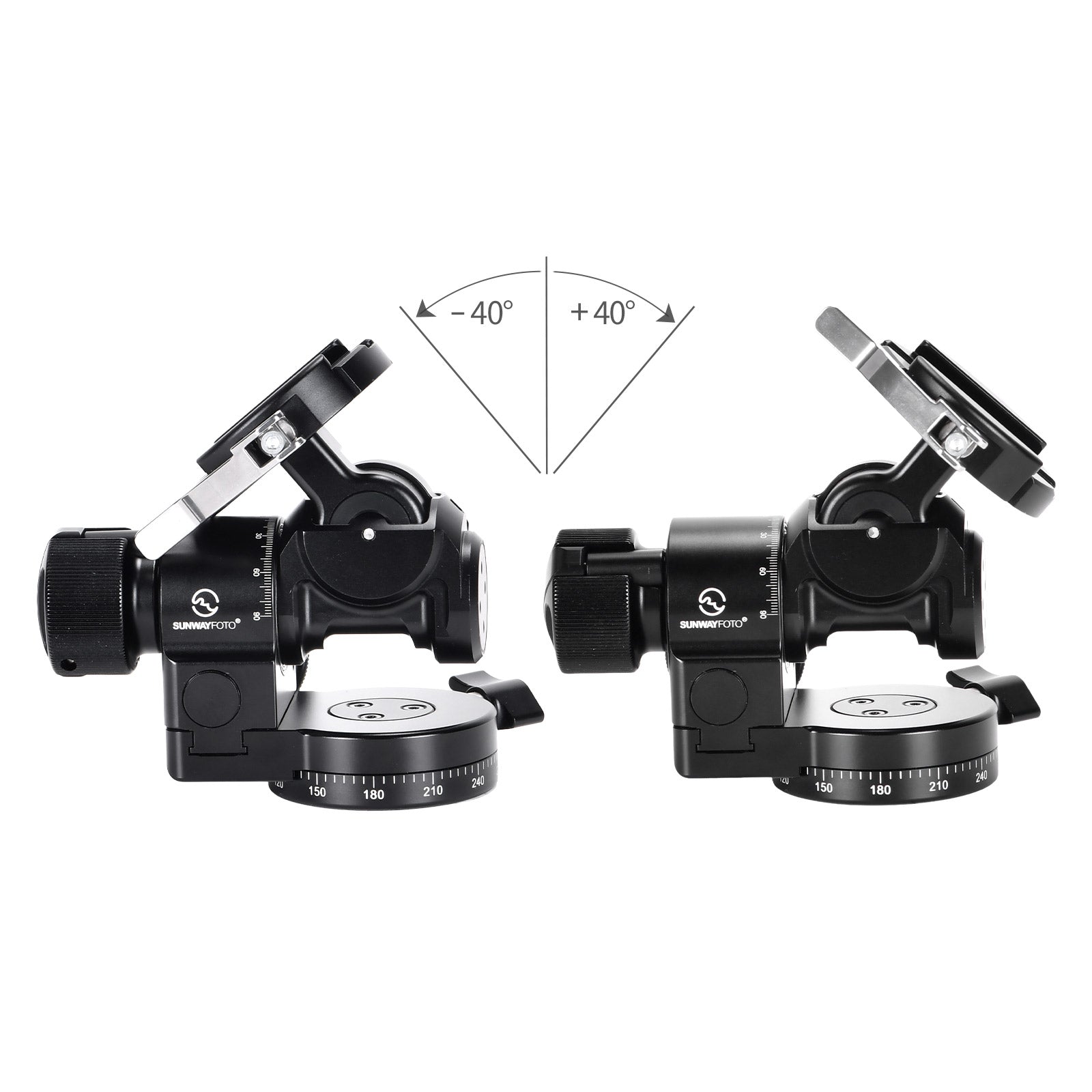 SUNWAYFOTO Lightweight Design GH-PROIIL Geared Tripod Head with Lever Arca Swiss Clamp for Architectural Photography