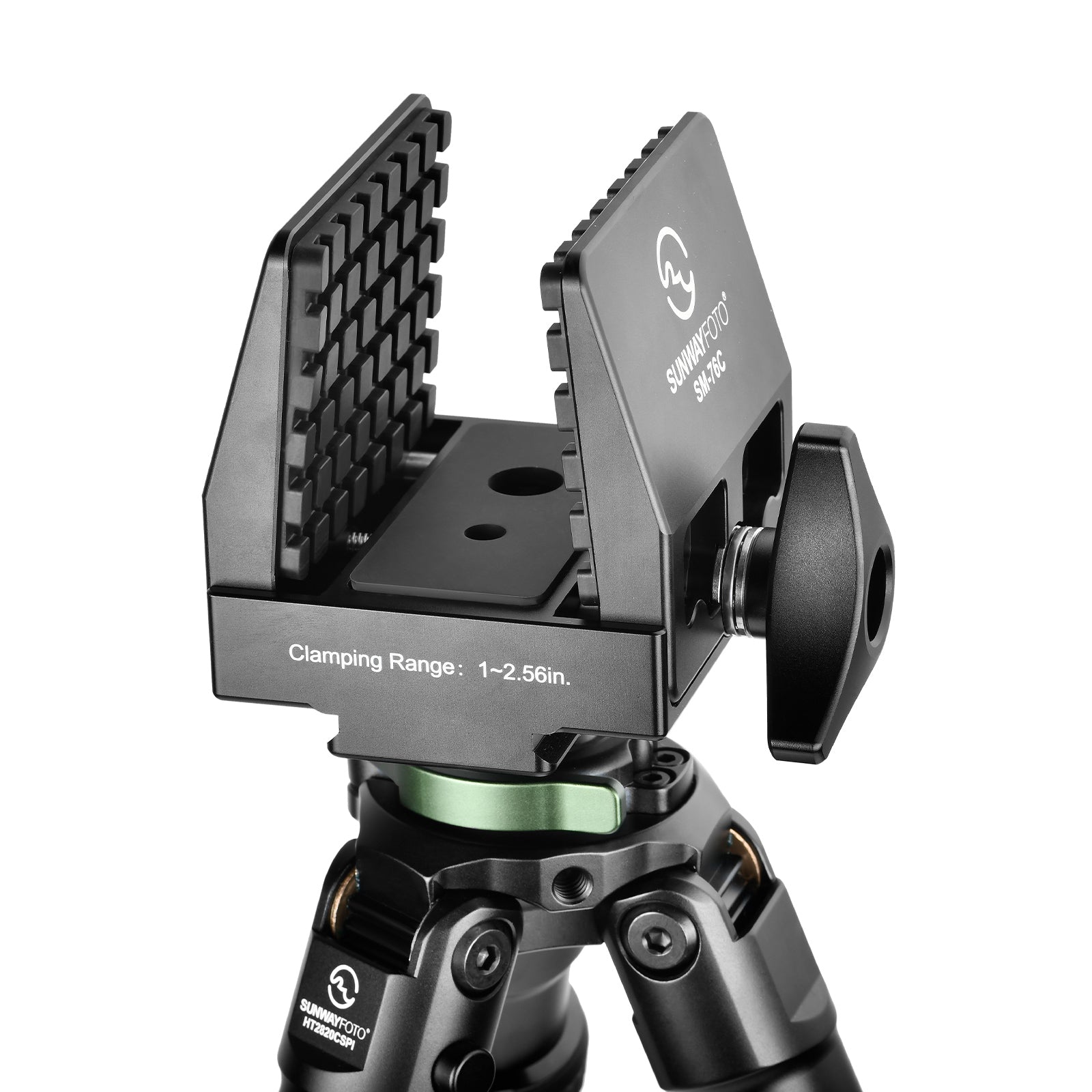 Sunwayfoto HT2820CSPI Inverted Leg Carbon Fiber Tripod for Hunting with Ball Head,Arca-Swiss Picatinny Rail Adapter Clamp,48.7''/124 Tall