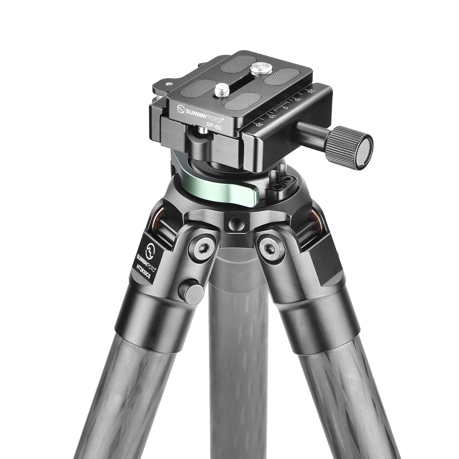 Sunwayfoto HT2830CS Carbon Fiber Tripod for Hunting with 30mm Ball Head,3-Sections,Load 44.1lb(20kg)