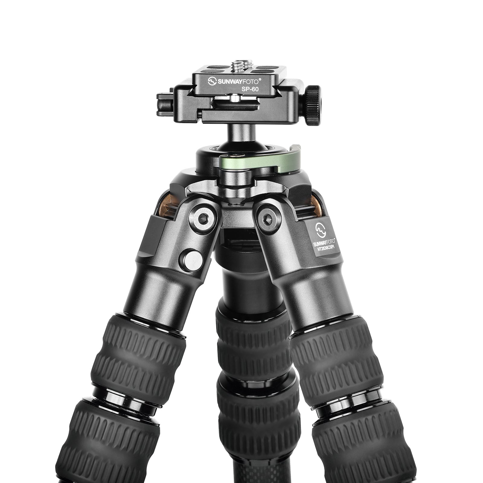 Sunwayfoto HT2830CSPI Inverted Leg Carbon Fiber Tripod for Hunting with Ball Head,Arca-Swiss Picatinny Rail Adapter Clamp,150cm/59'' Tall