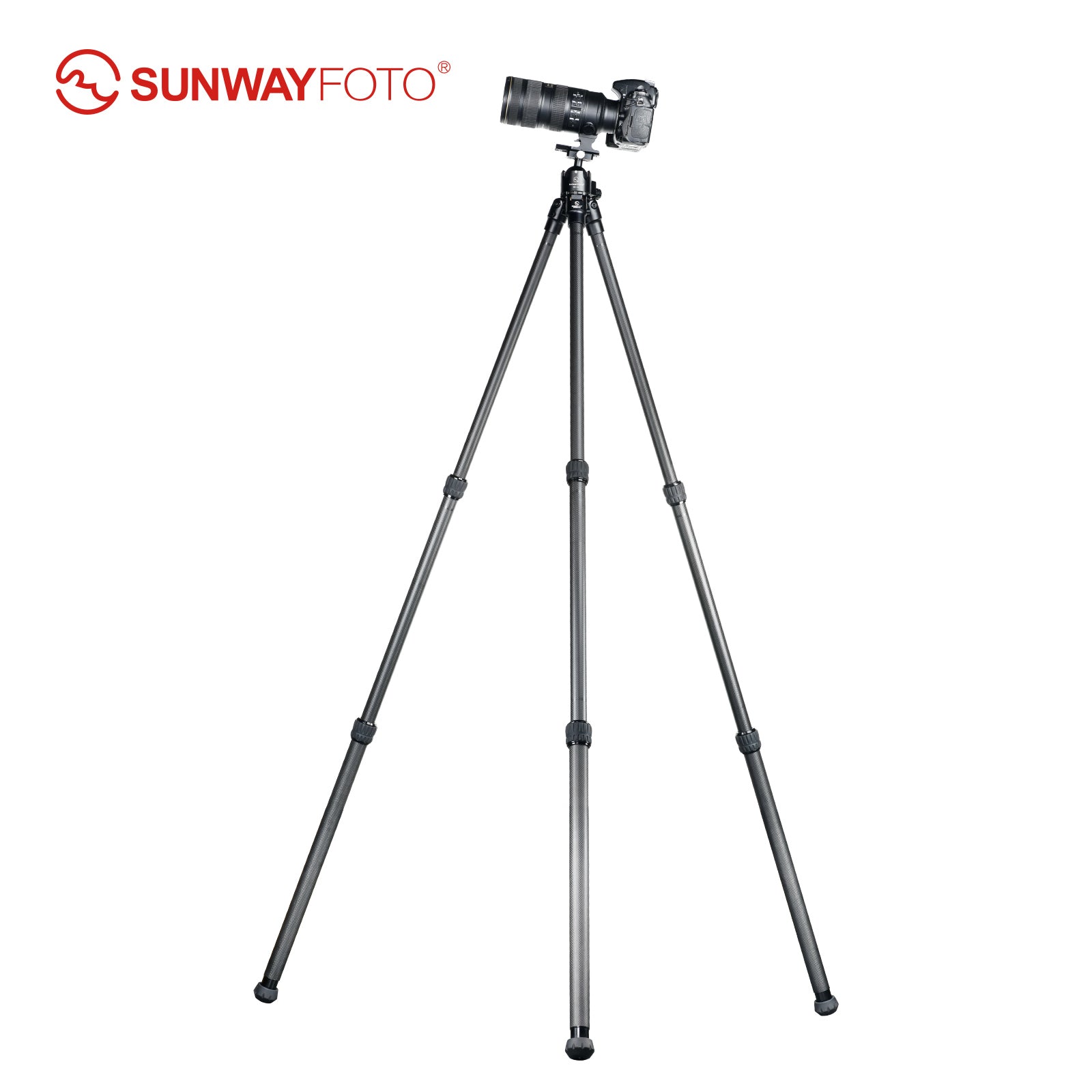 SUNWAYFOTO HT3230CMI Inverted Leg Carbon Fiber without Center Column , 32mm, 3 Section,69'' Tall,Load 66lb.(26kg)