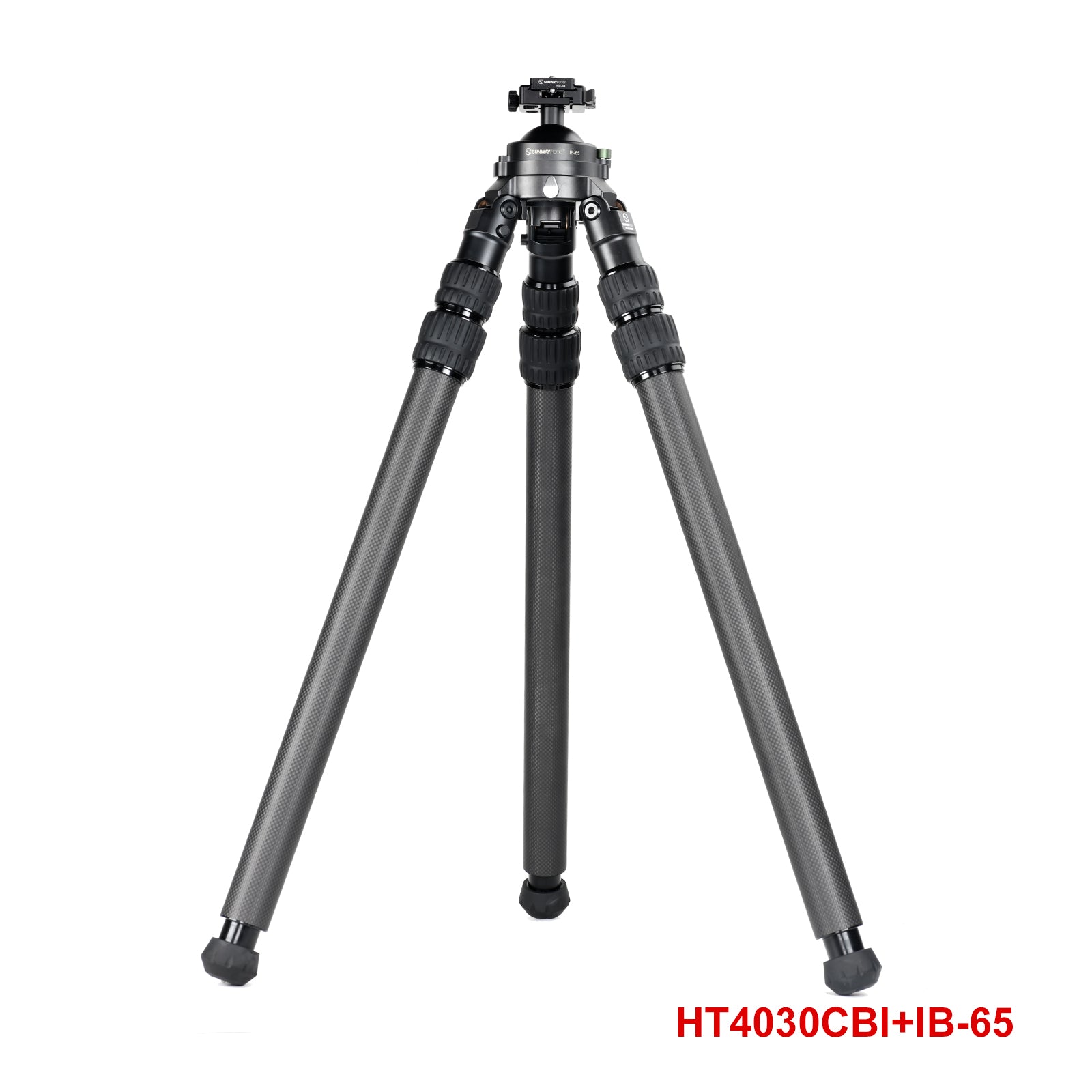 SUNWAYFOTO HT4030CBI Inverted Leg Carbon Fiber Heavy Duty Tripod with 65mm Bowl , 40mm, 3 Sections, 59'' (150cm) Tall, Load 66lb.(30kg)