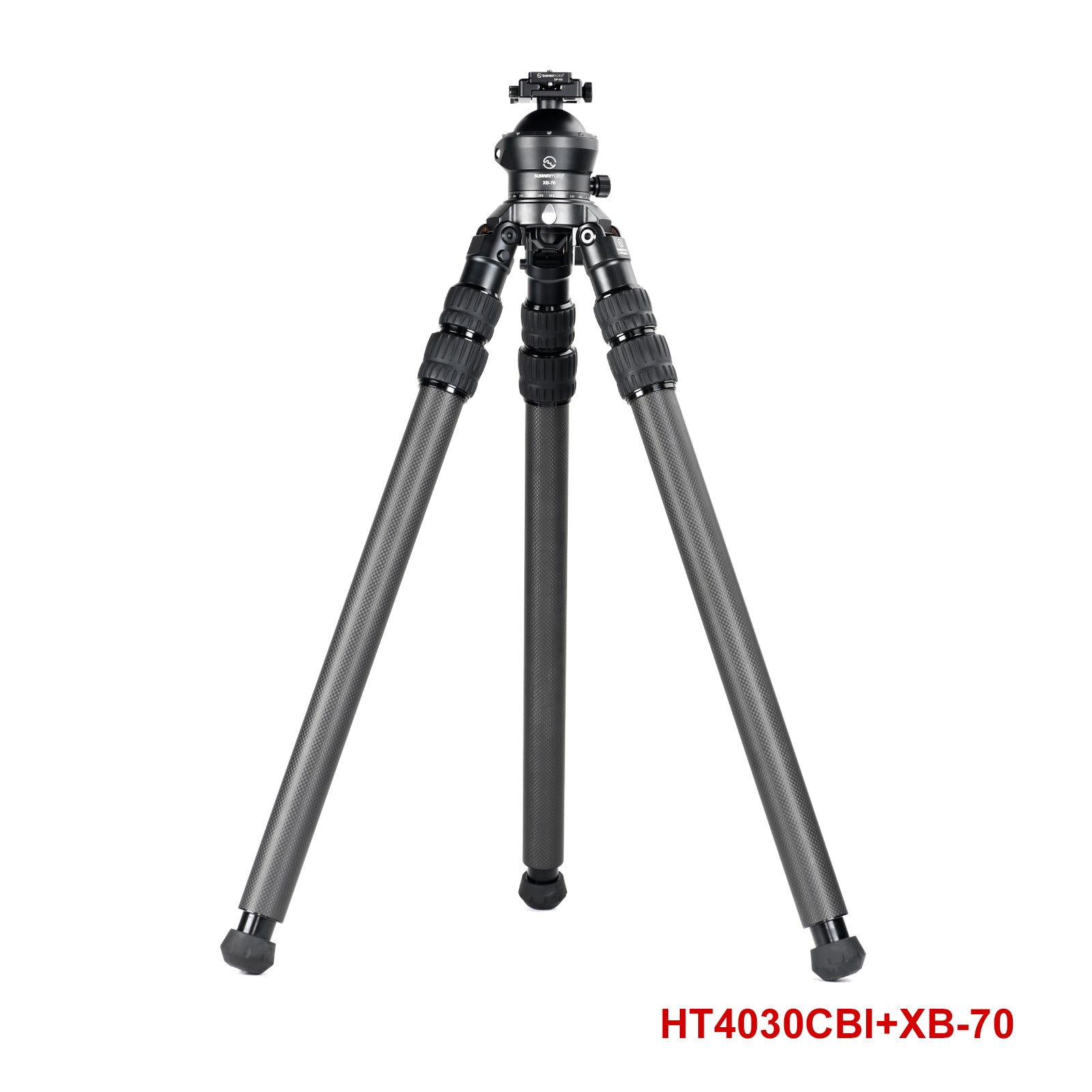 SUNWAYFOTO HT4030CBI Inverted Leg Carbon Fiber Heavy Duty Tripod with 65mm Bowl , 40mm, 3 Sections, 59'' (150cm) Tall, Load 66lb.(30kg)