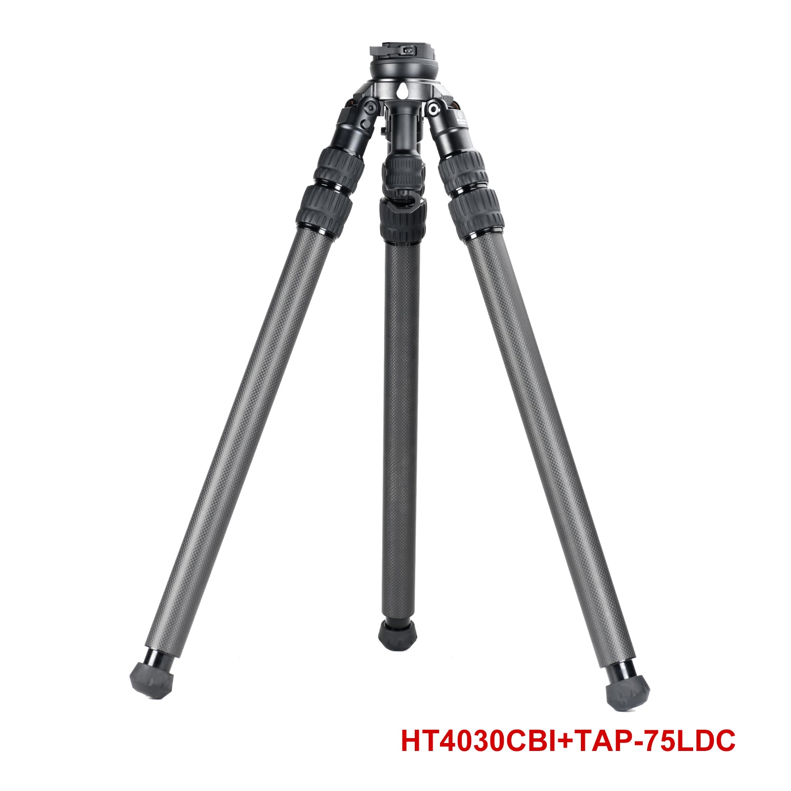SUNWAYFOTO HT4030CBI Inverted Leg Carbon Fiber Heavy Duty Tripod with 65mm Bowl , 40mm, 3 Sections, 59'' (150cm) Tall, Load 66lb.(30kg)