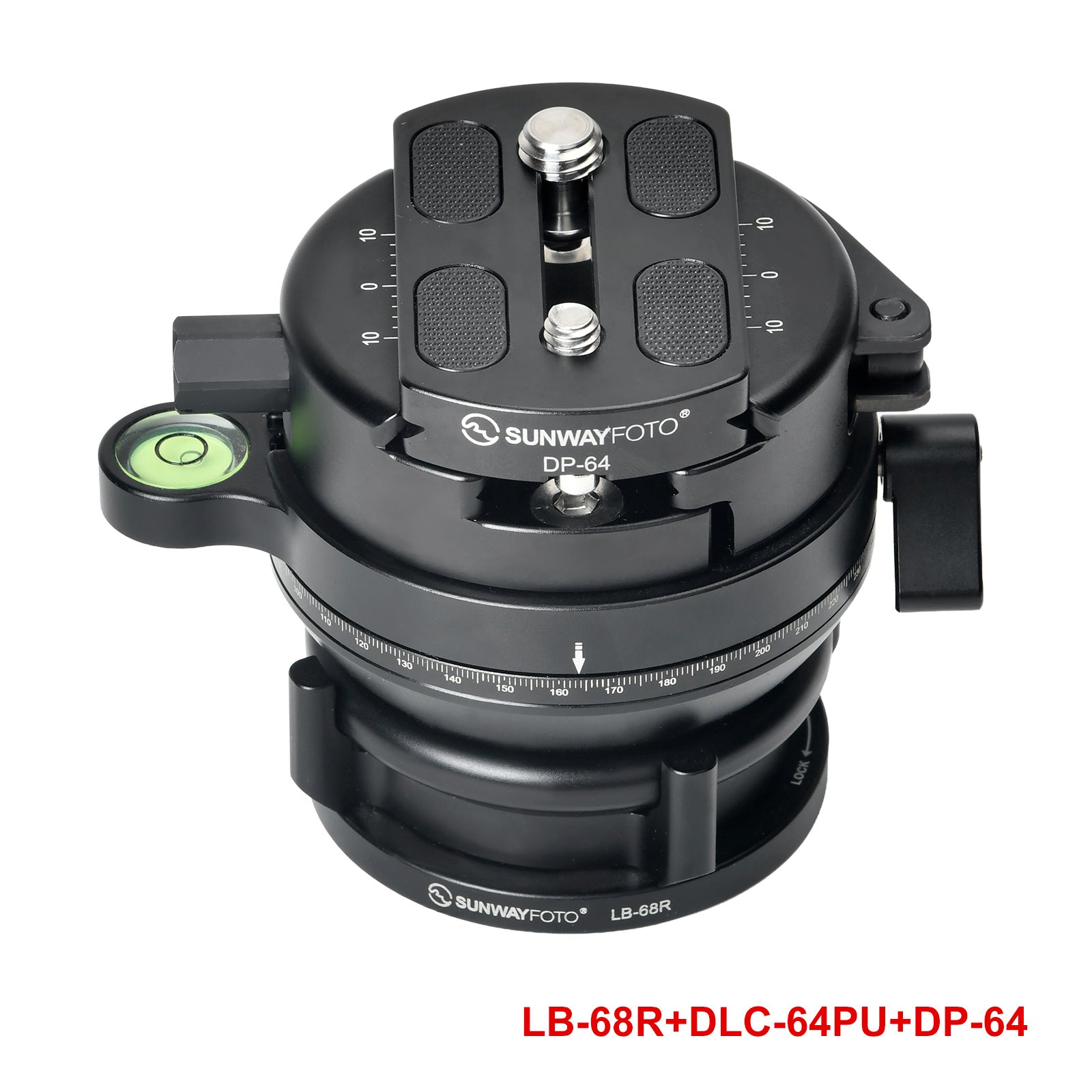 LB-68R 68mm 360°Panoramic Leveling Base Head for Tripod, 22 lbs (10kg) Load Capacity