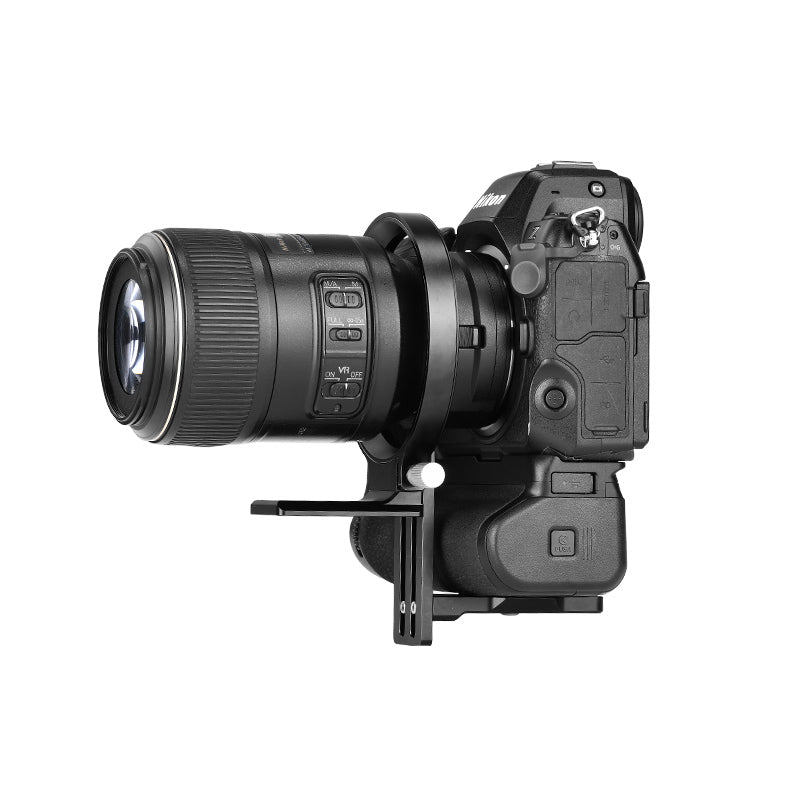 LS-85 85mm Rotating Collar for Canon Nikon Sony DSLR Camera with Battery Grip, Tripod Mount Ring Lens Support Collar Arca Swiss Plate Mount DSLR Horizontal Vertical Switching