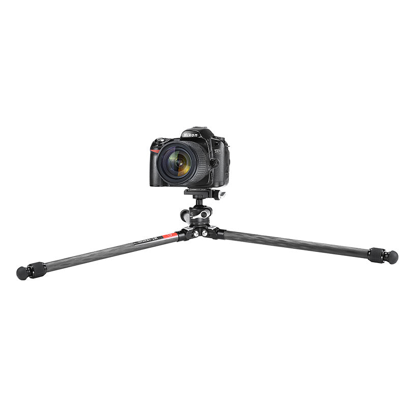 MT-162CIIL+XB-25P Mini Carbon fiber tripod for cell iphone & dslr camera,small complete tripod unit for travel,video,vlogging