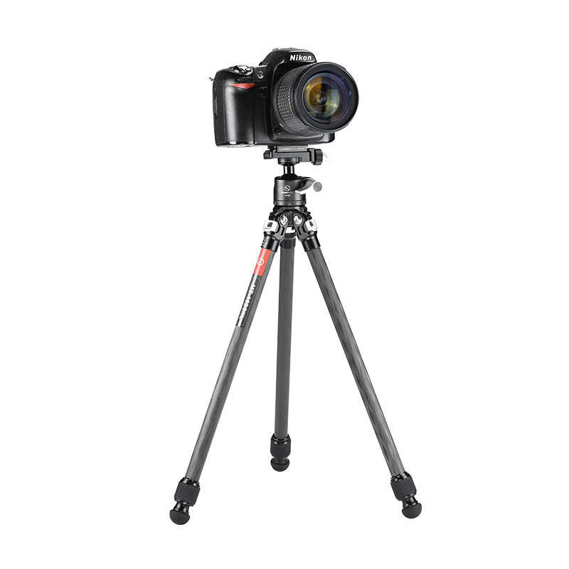 MT-162CIIL+XB-25P Mini Carbon fiber tripod for cell iphone & dslr camera,small complete tripod unit for travel,video,vlogging