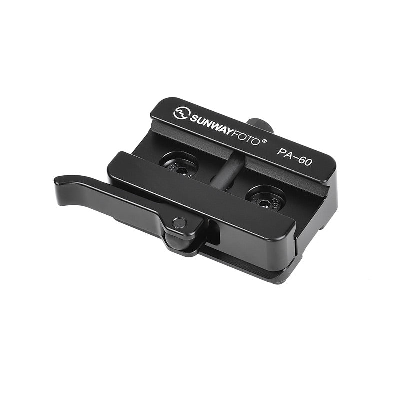 PA-60 Picatinny Rail Adapter Arca-Swiss Mount for Tripod ,Arca/RRS Compatible,Lever-lock