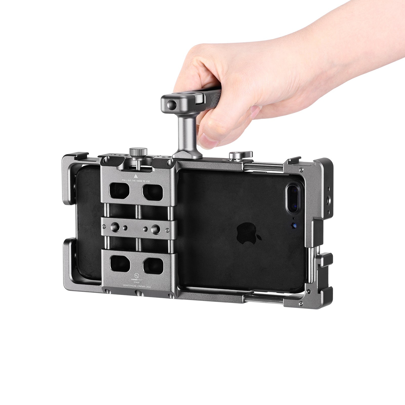PCR-01 Smartphone Cage Universal Phone Video Rig Kit with Handle, Phone Stabilizer for Video Recording Cell Phone Filming Accessories
