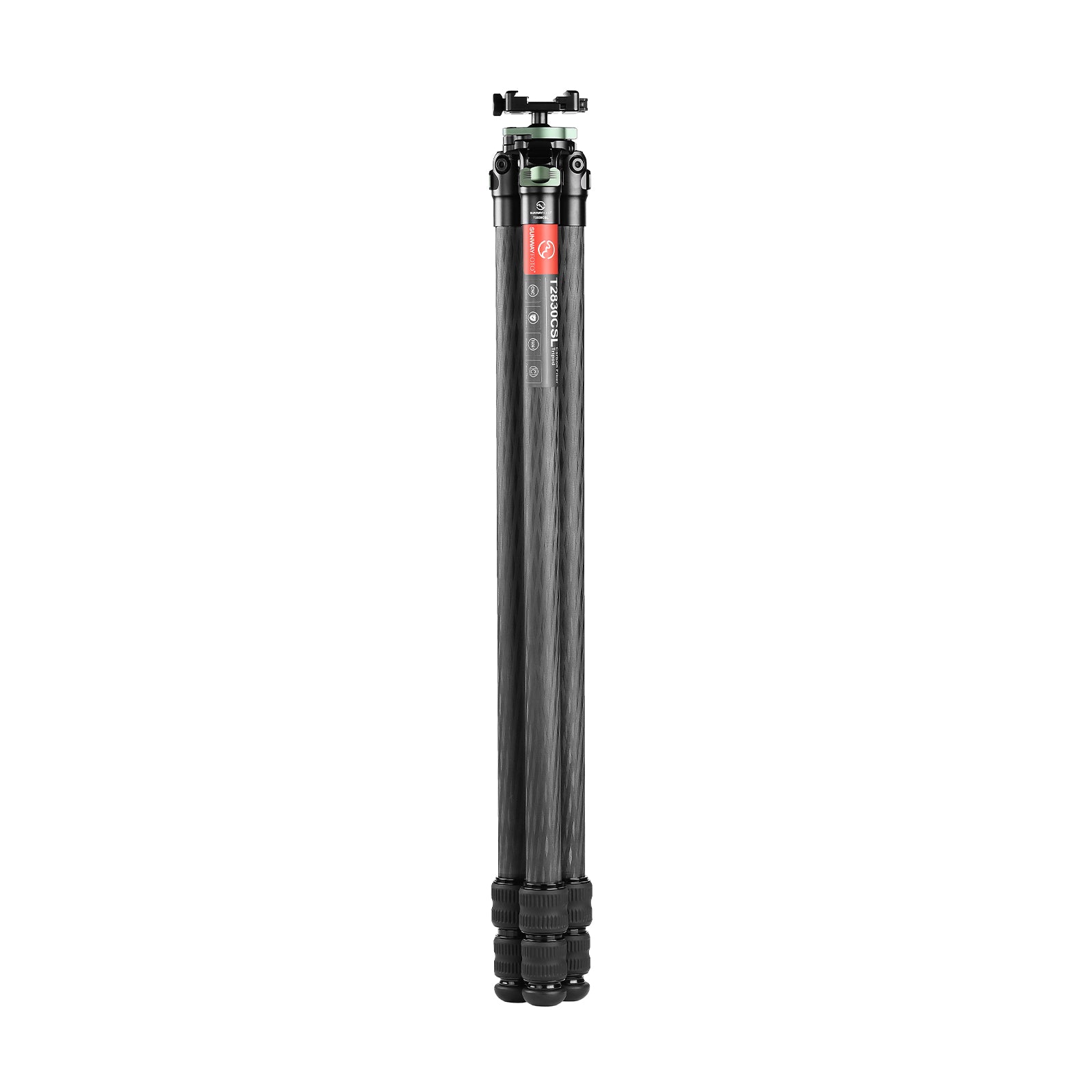 T2830CSL Series 65'' Carbon Fiber Tripod for Hunting with 30mm Ball Head,3-Sections