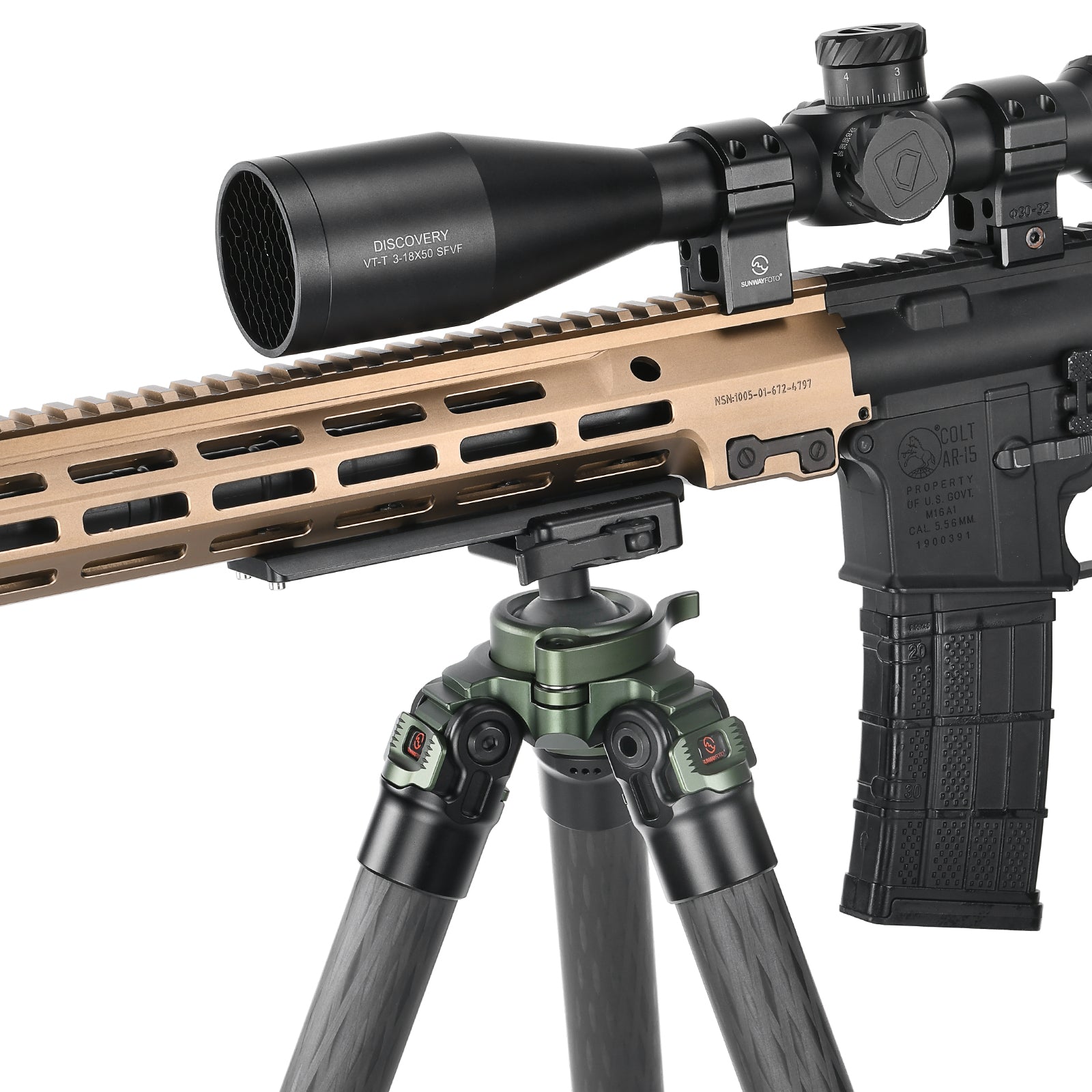 T3240CSL Hunting Tripod for Shooting Rifle Stand Carbon Fiber