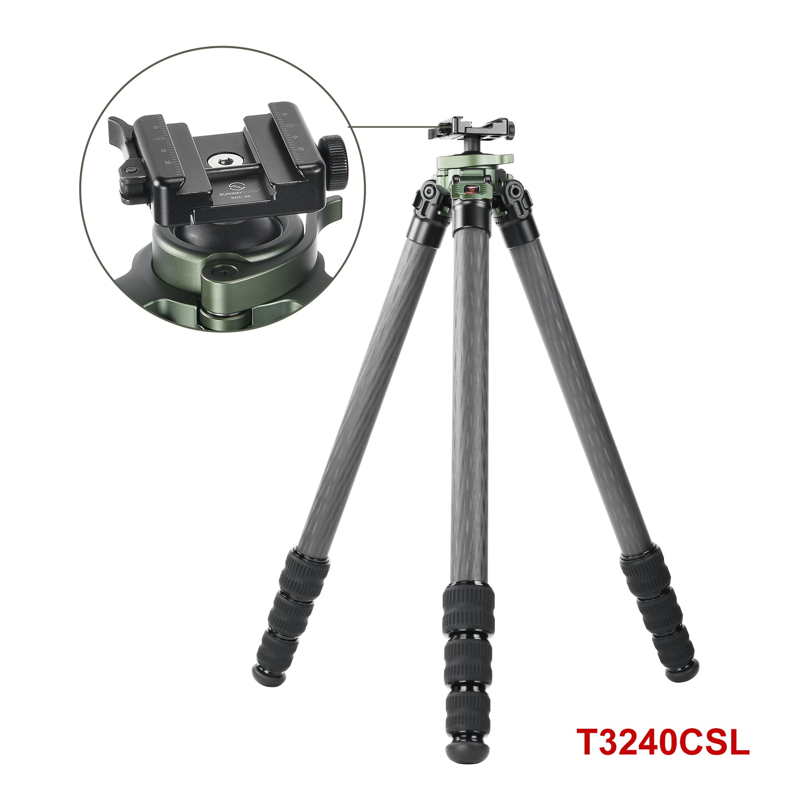 T3240CSL Hunting Tripod for Shooting Rifle Stand Carbon Fiber
