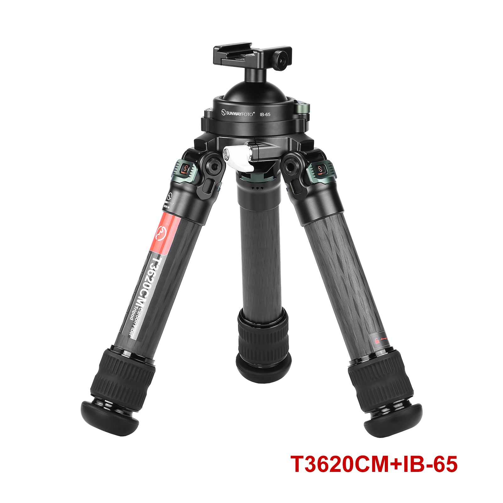 T3620CM 36mm,2 Sections,Short Heavy Duty Carbon Fiber Tripod for Video Photography and Rifle,load 88lb(40kg)