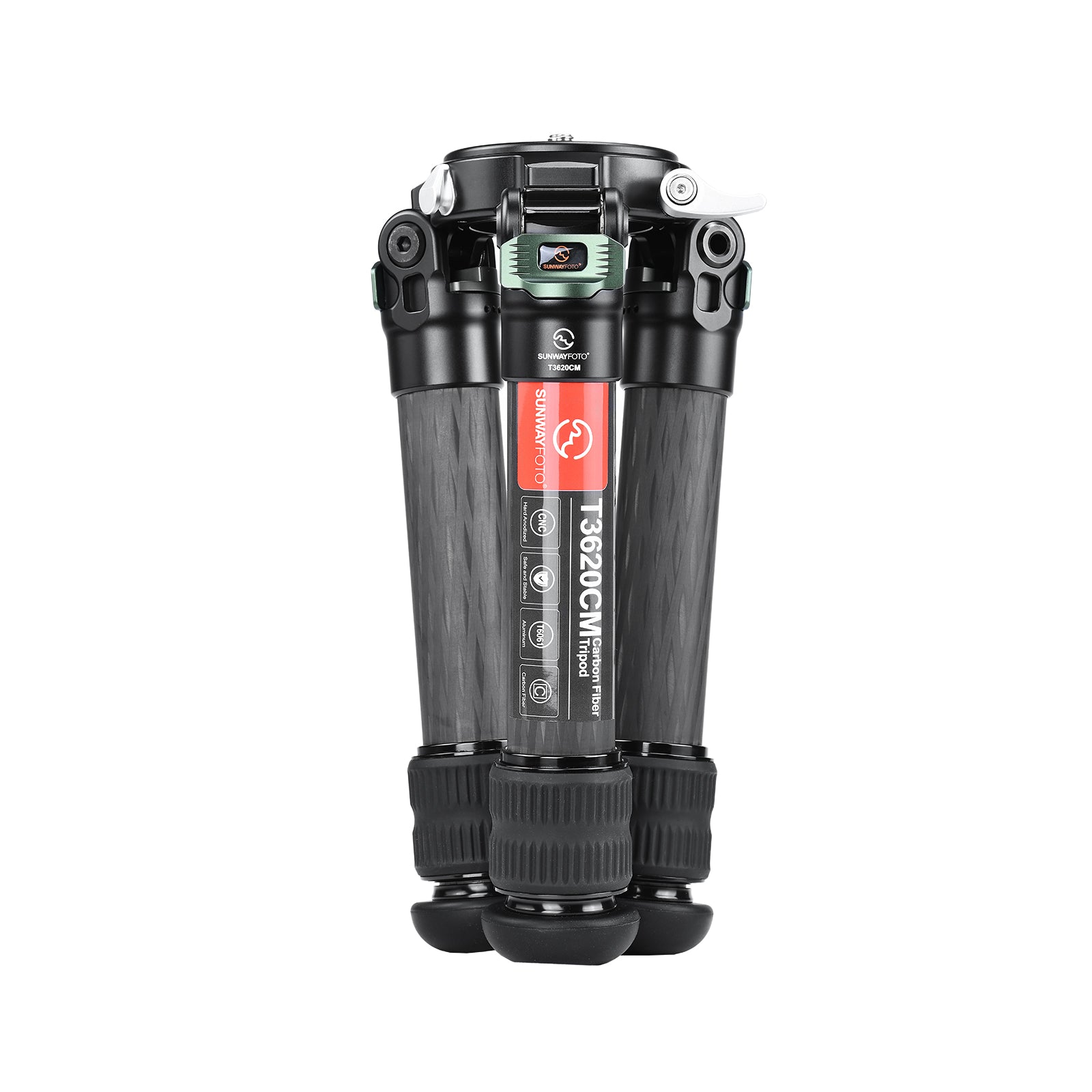 T3620CM 36mm,2 Sections,Short Heavy Duty Carbon Fiber Tripod for Video Photography and Rifle,load 88lb(40kg)