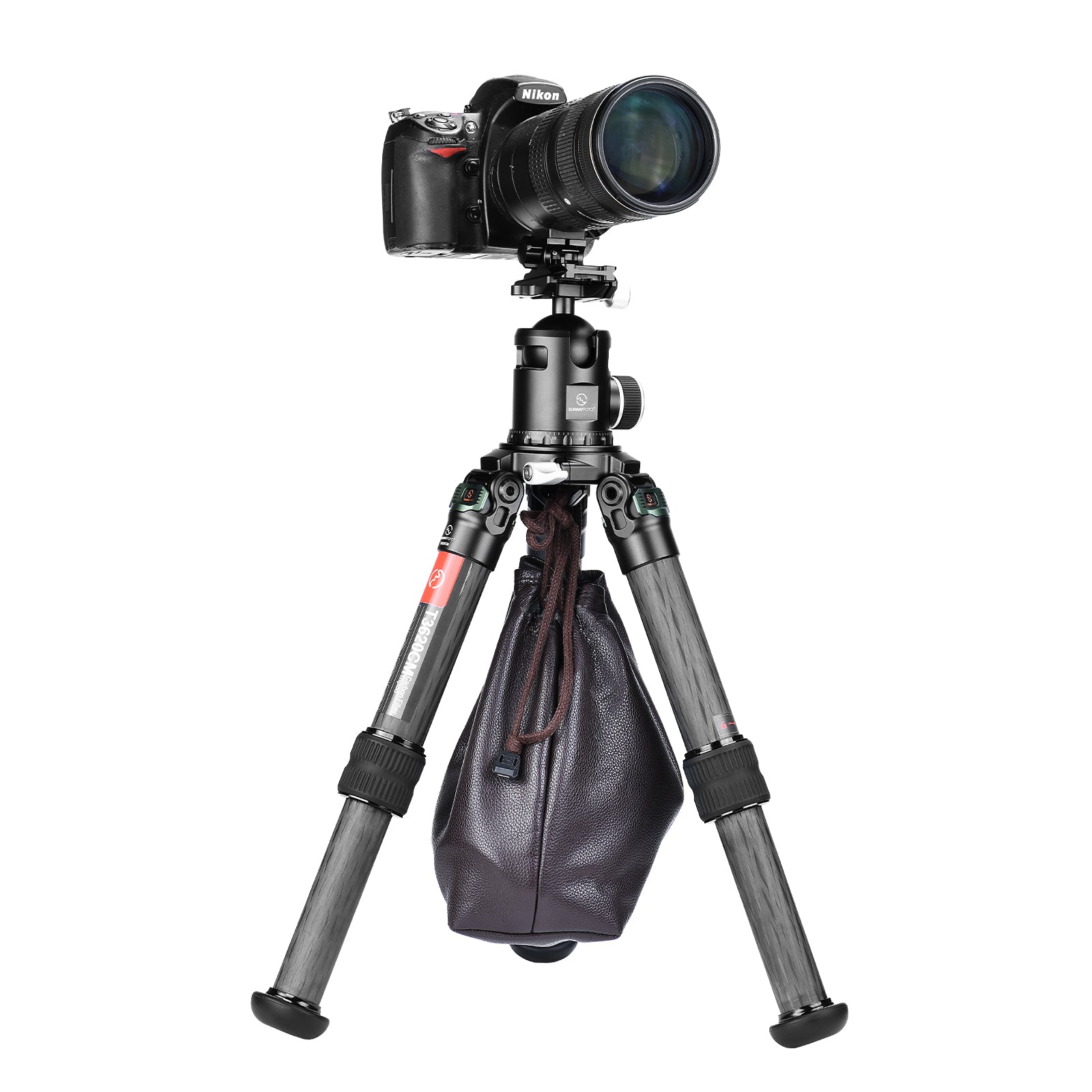T3620CM 36mm,2 Sections,Short Heavy Duty Carbon Fiber Tripod for Video Photography and Rifle,load 88lb(40kg)